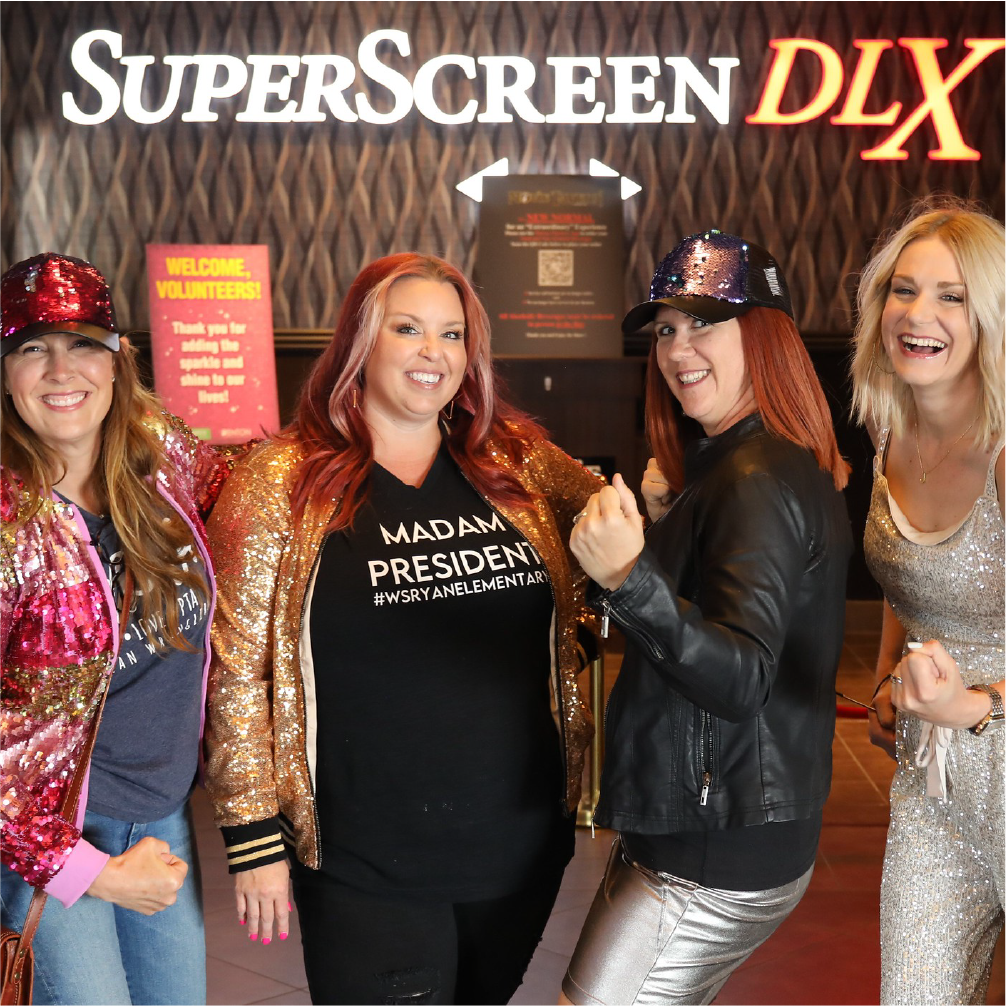 Women Posing at a Movie Theater